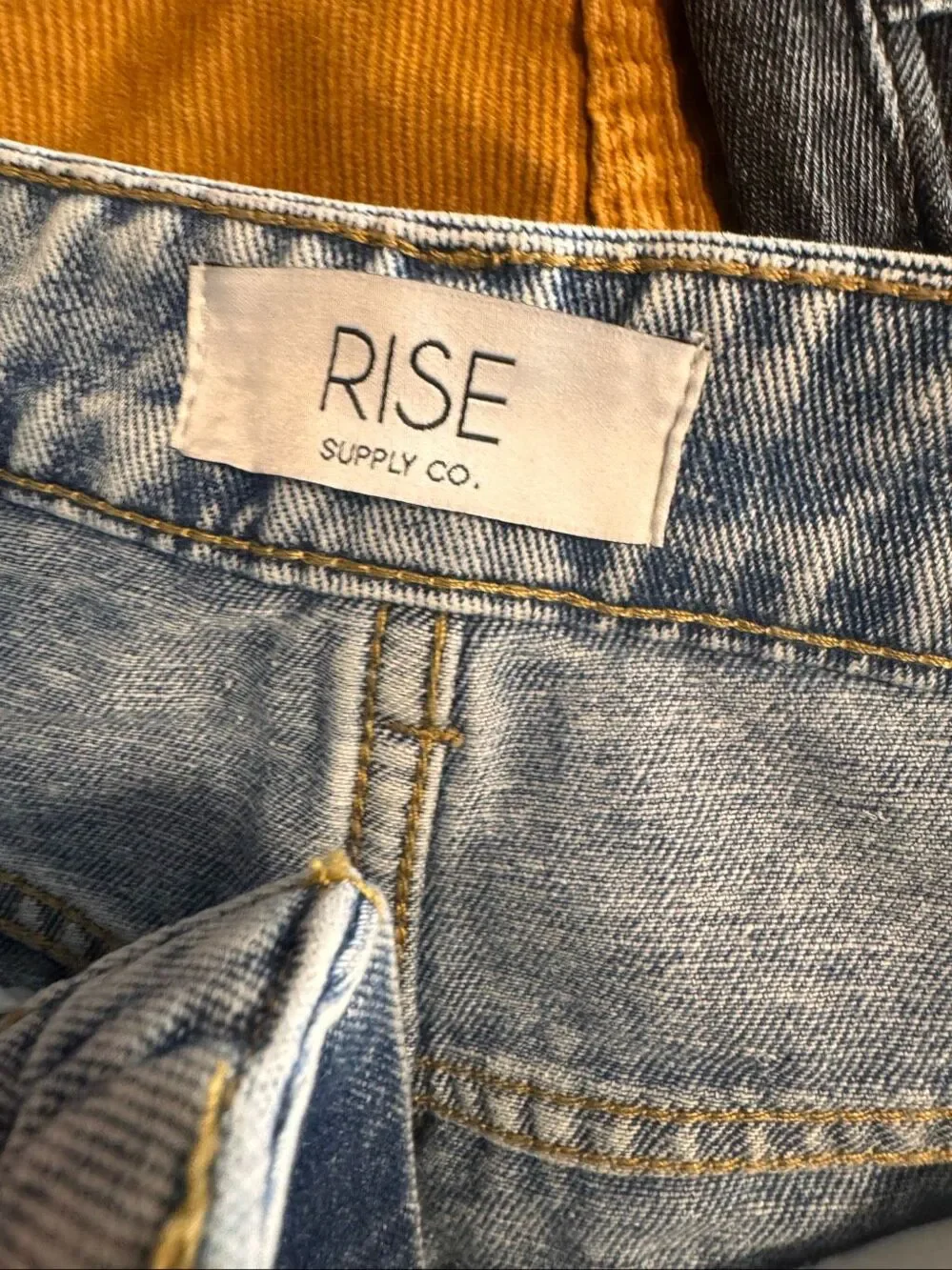 RISE Supply Co Distressed Frayed Acid Wash Denim Shorts Womens Size 5